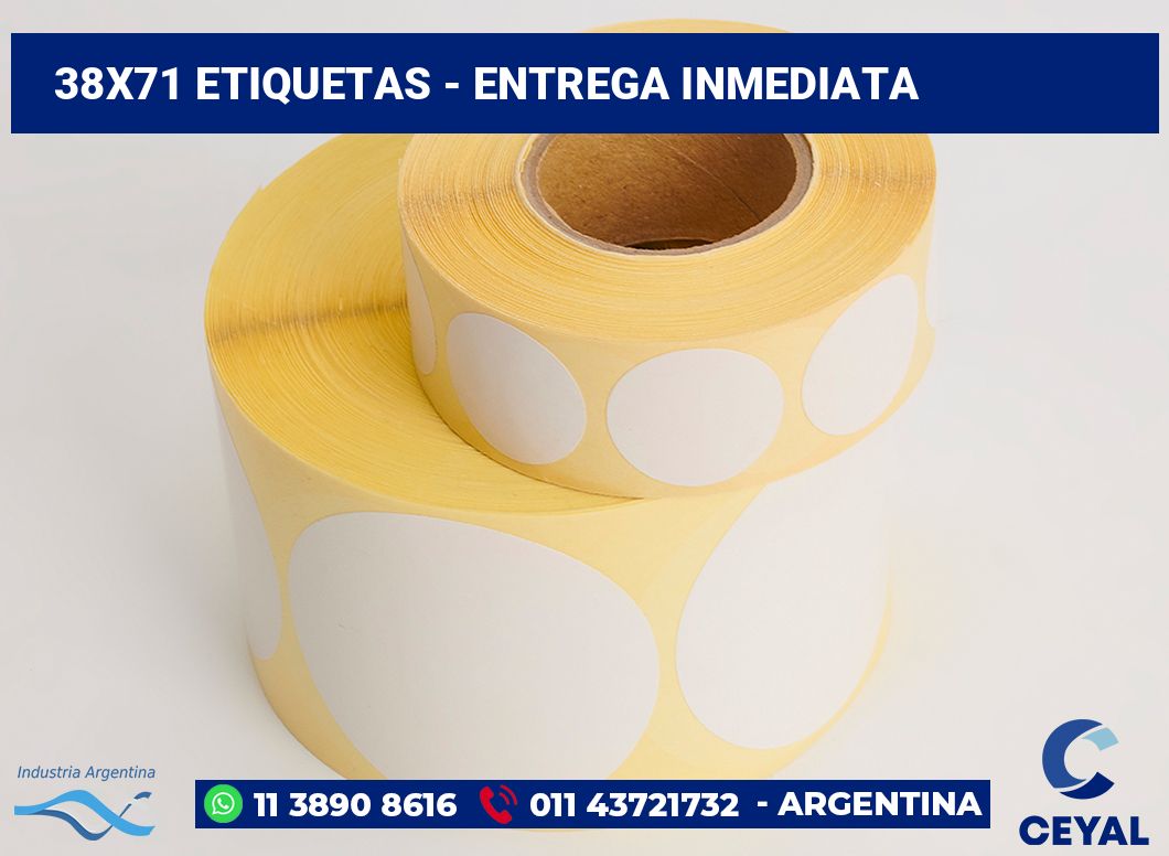 38×71 Etiquetas