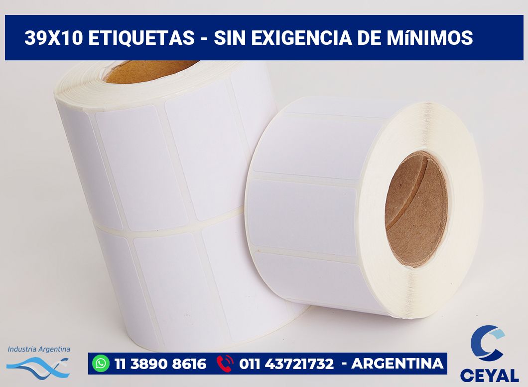 39x10 Etiquetas