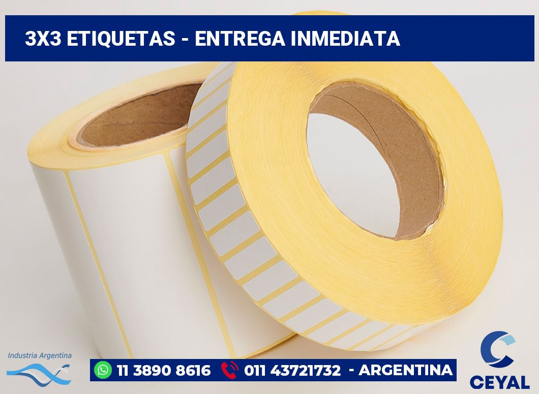 3×3 Etiquetas