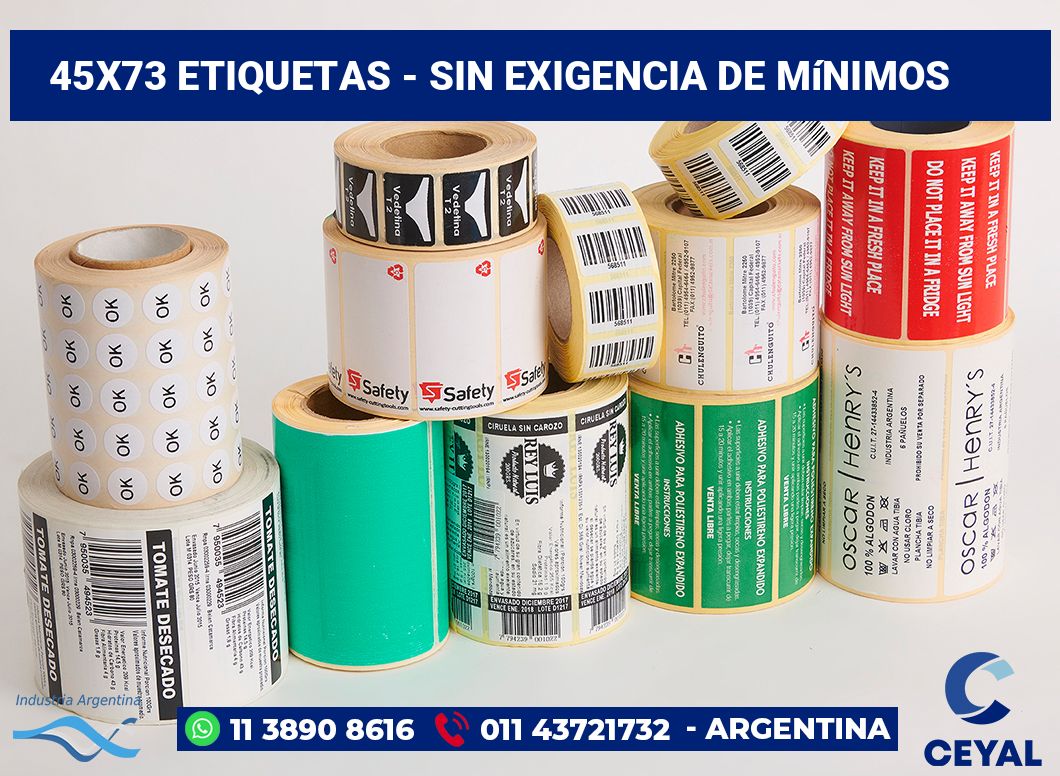 45x73 Etiquetas
