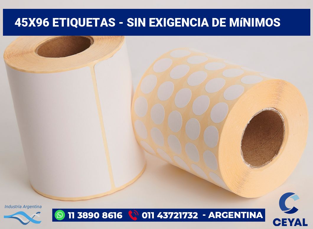 45x96 Etiquetas