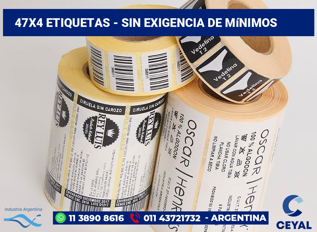 47×4 Etiquetas