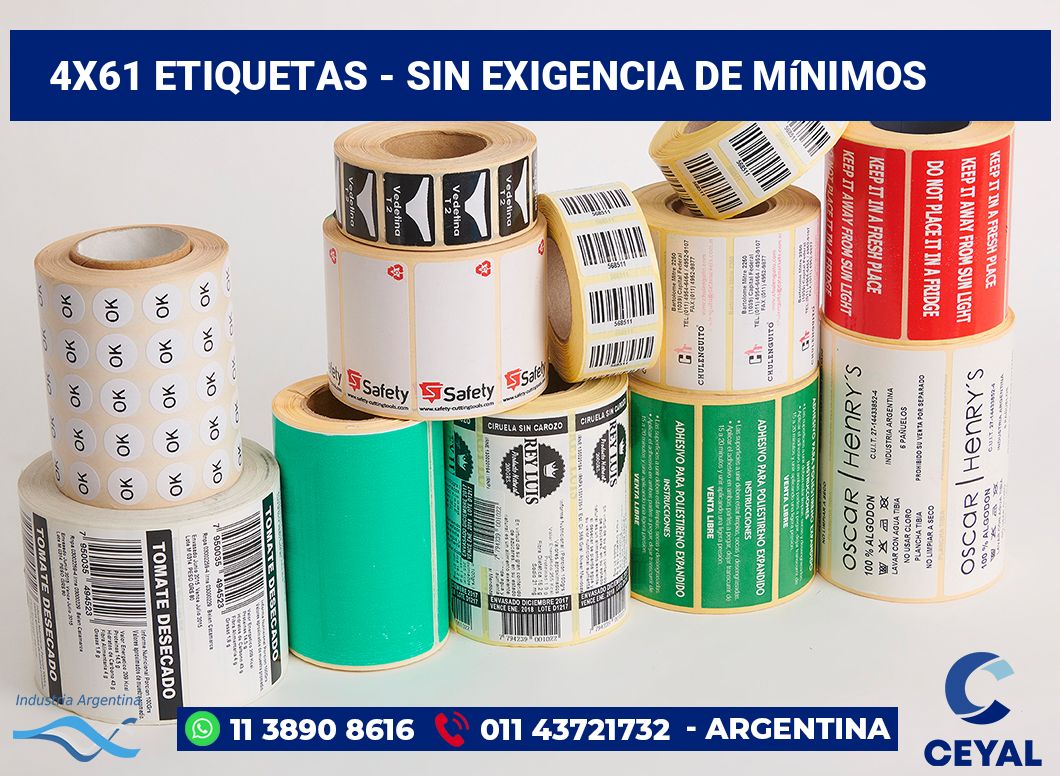 4×61 Etiquetas