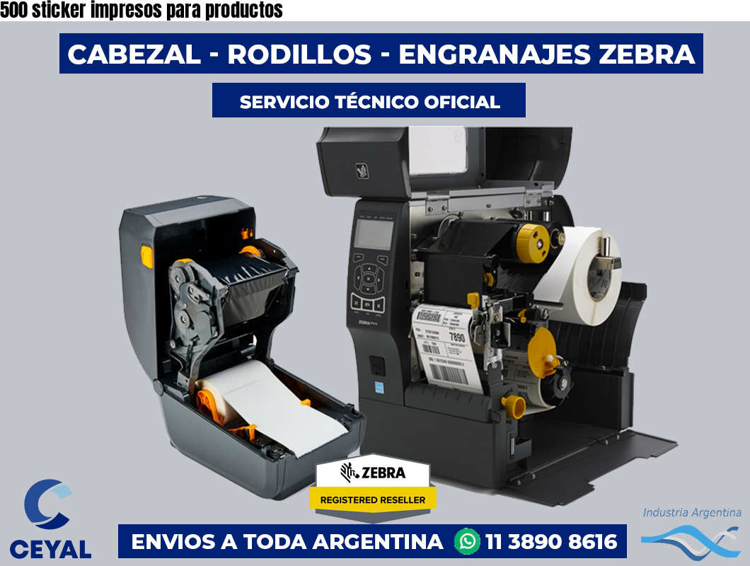 500 sticker impresos para productos