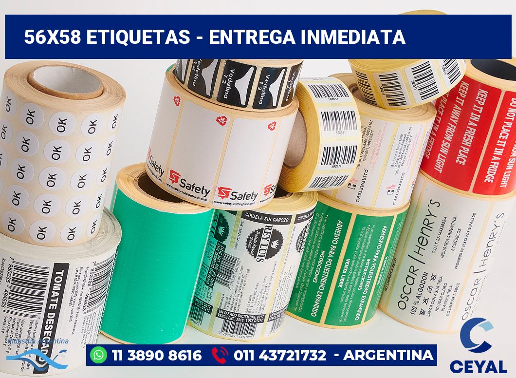 56×58 Etiquetas