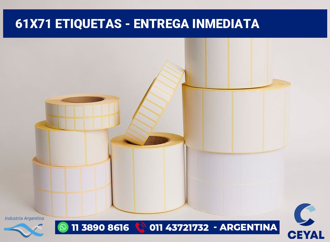 61x71 Etiquetas
