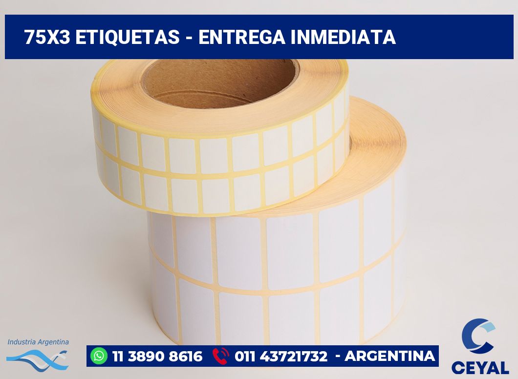 75×3 Etiquetas