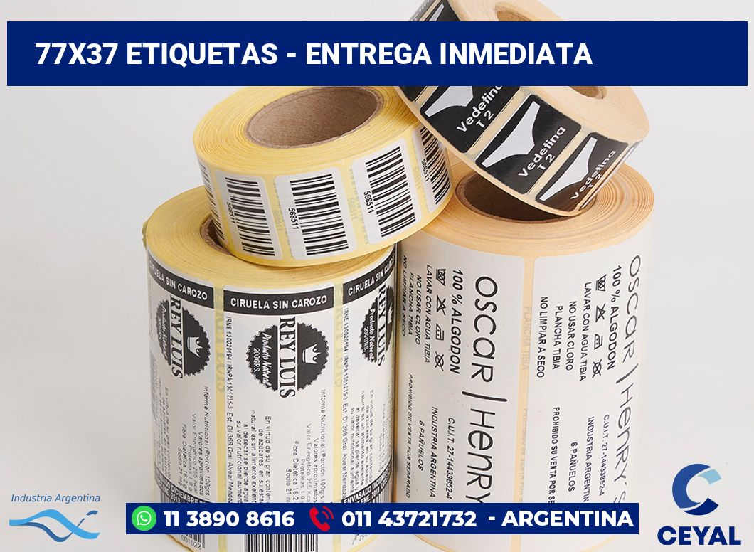 77x37 Etiquetas