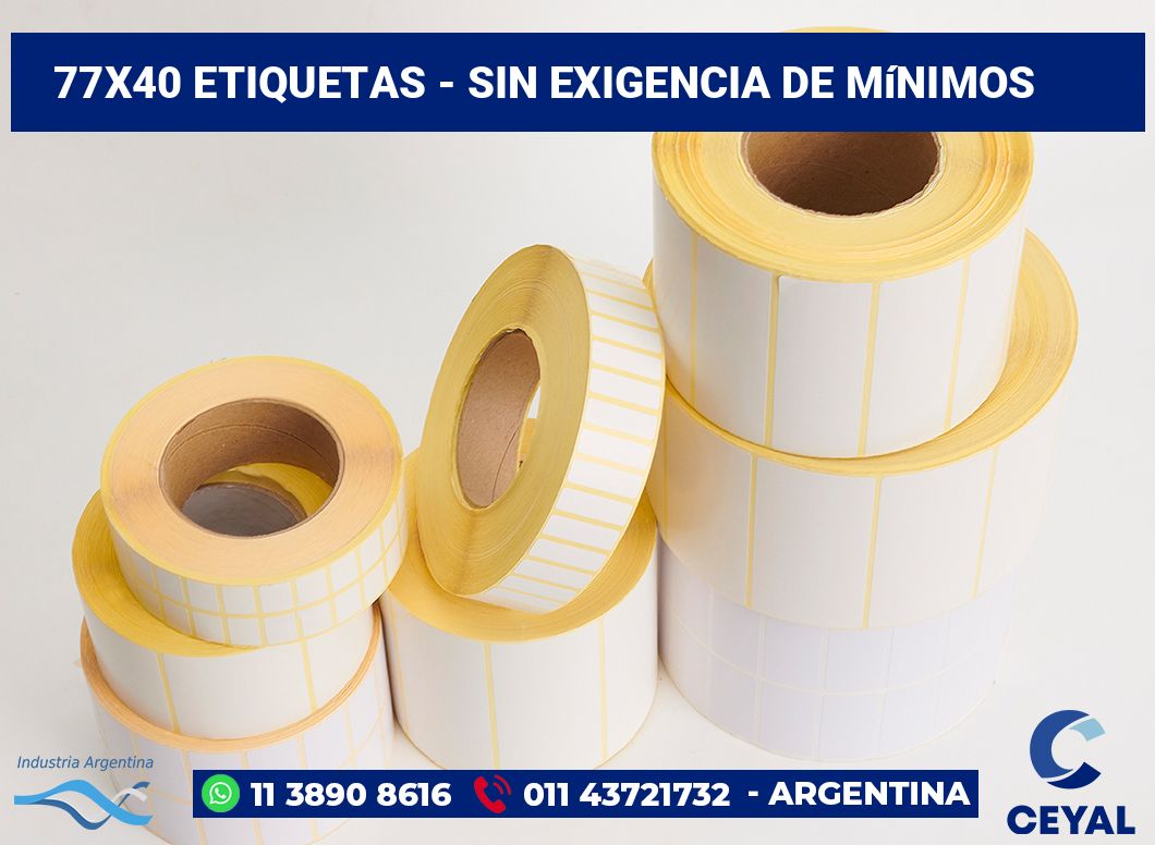 77x40 Etiquetas