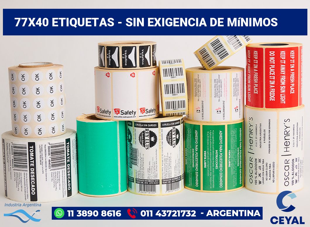 77×40 Etiquetas