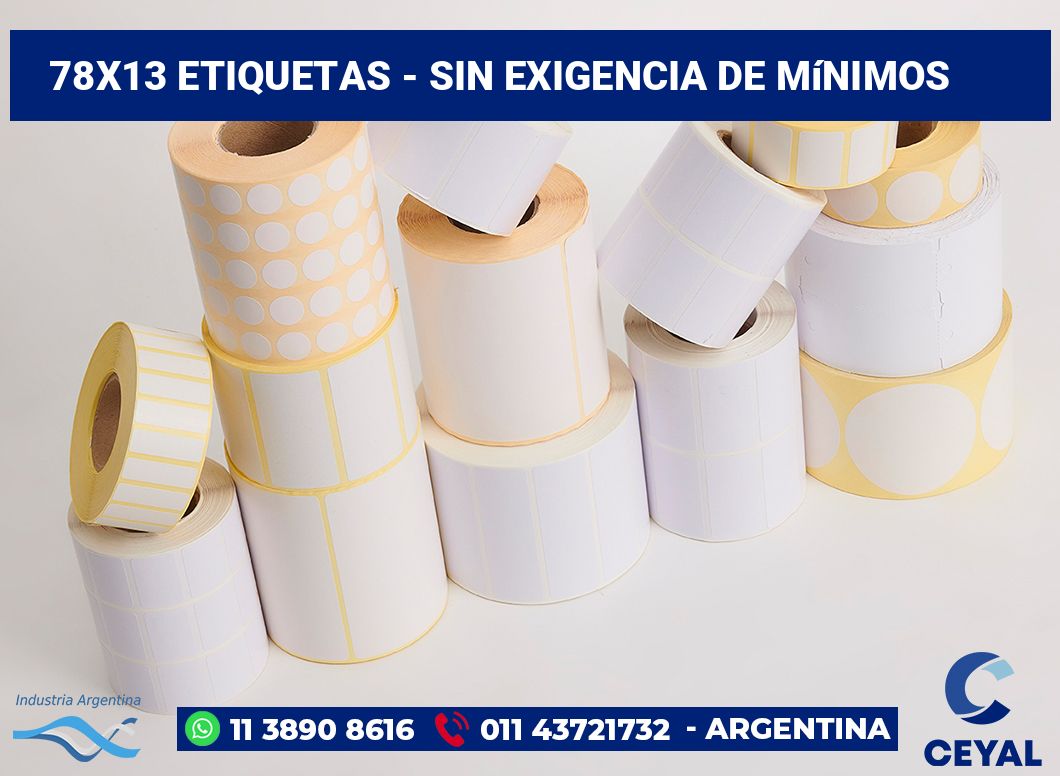 78×13 Etiquetas