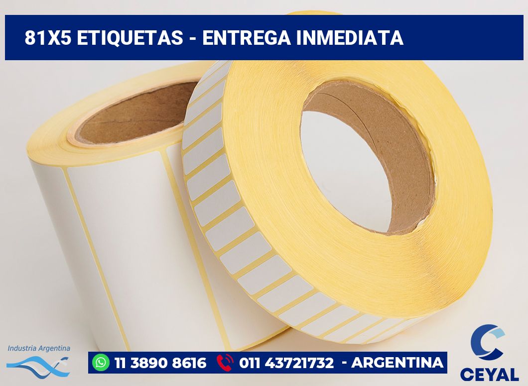 81×5 Etiquetas