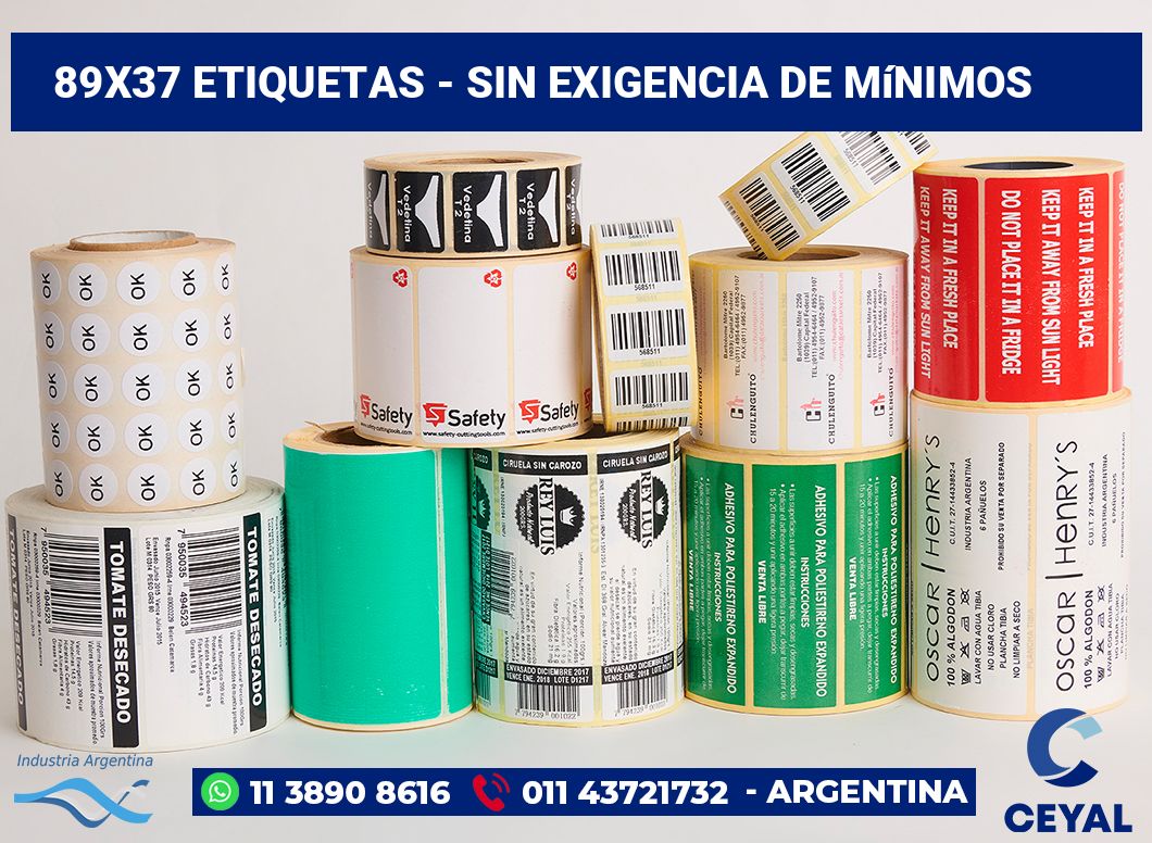 89x37 Etiquetas