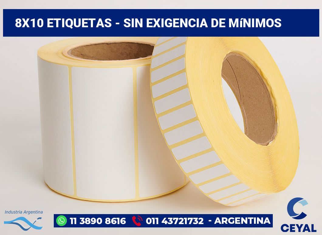 8×10 Etiquetas