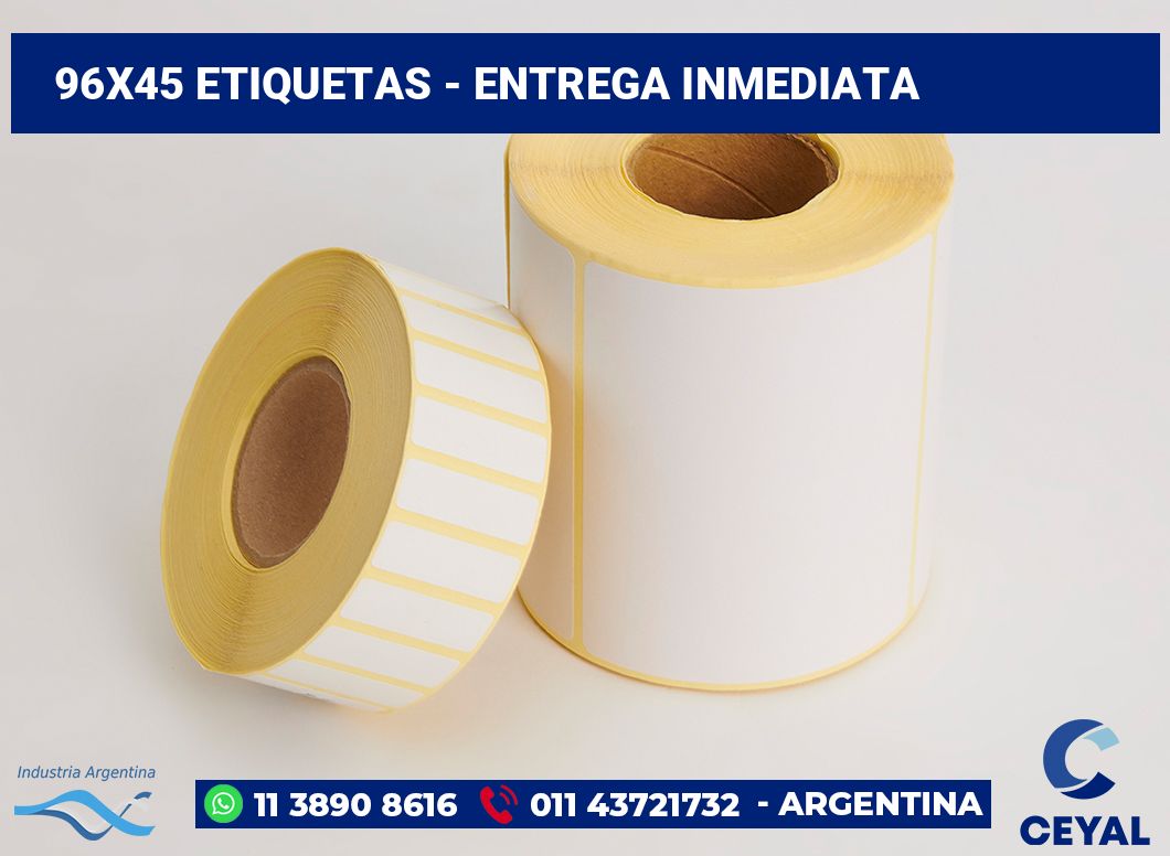 96x45 Etiquetas