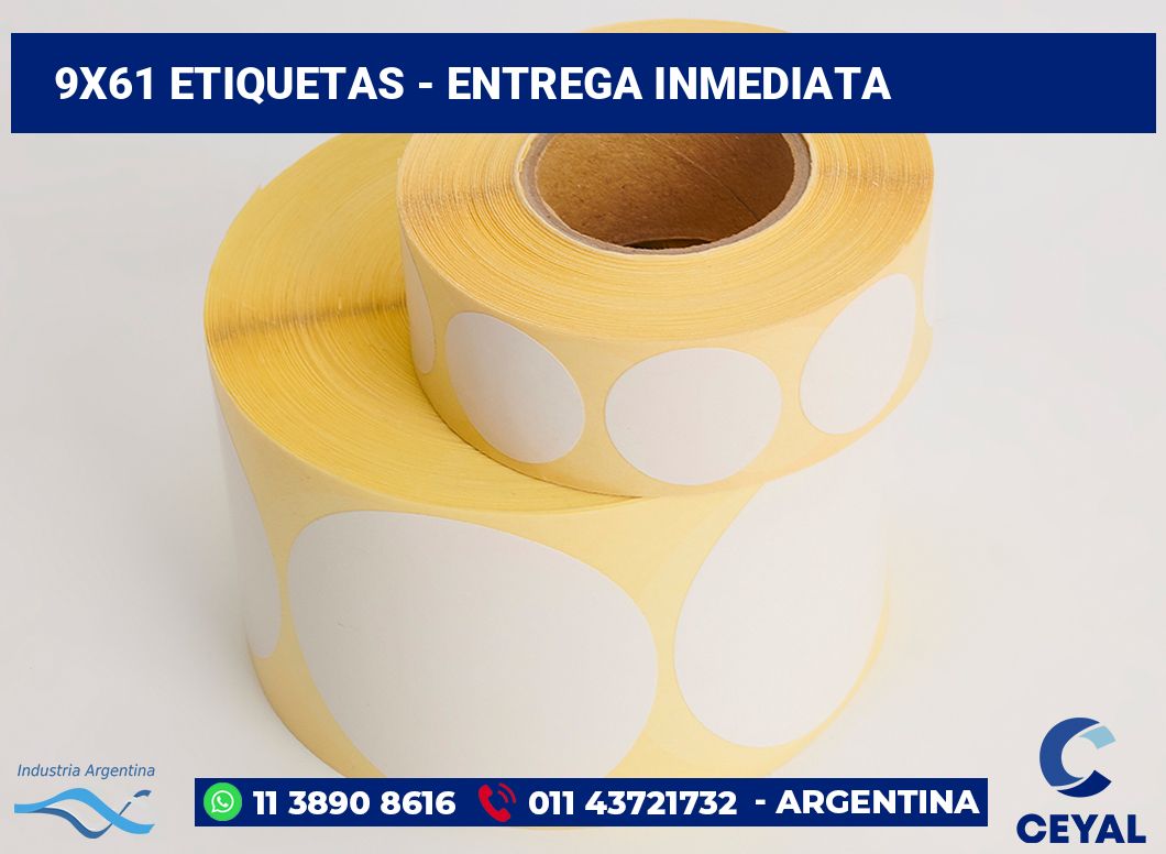 9x61 Etiquetas