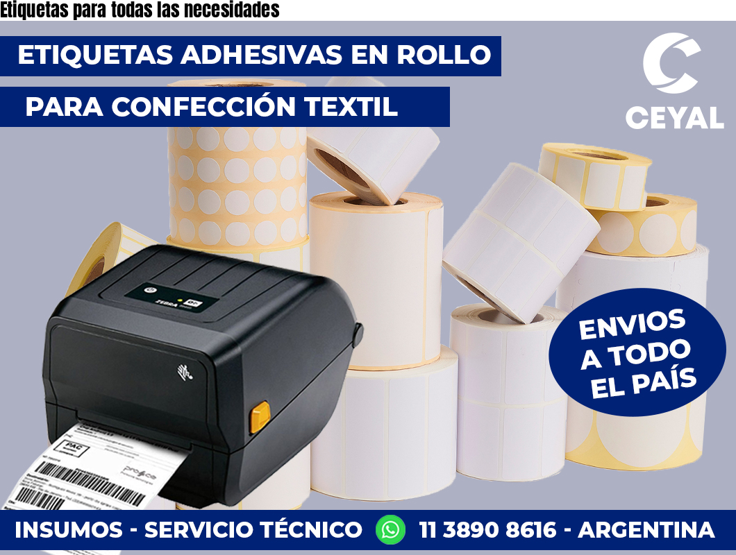 Etiquetas para todas las necesidades