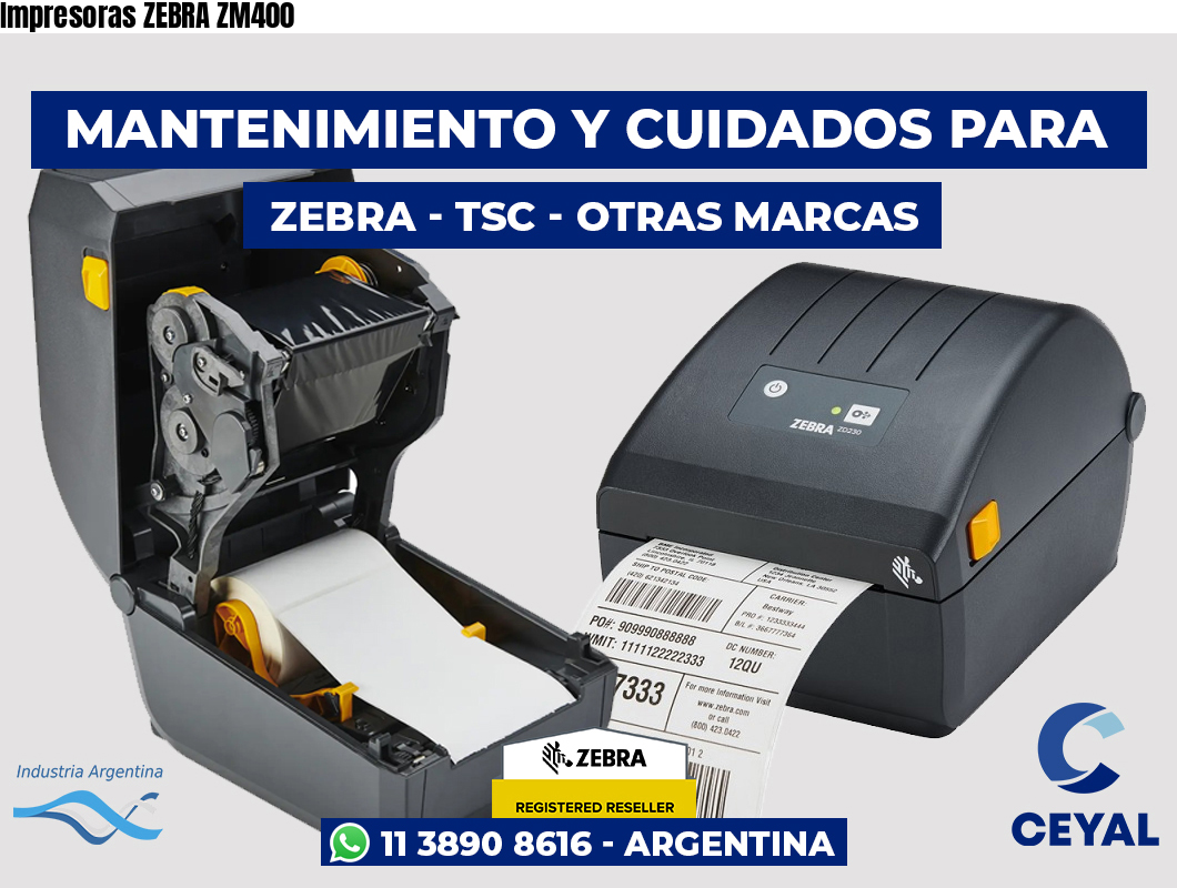 Impresoras ZEBRA ZM400