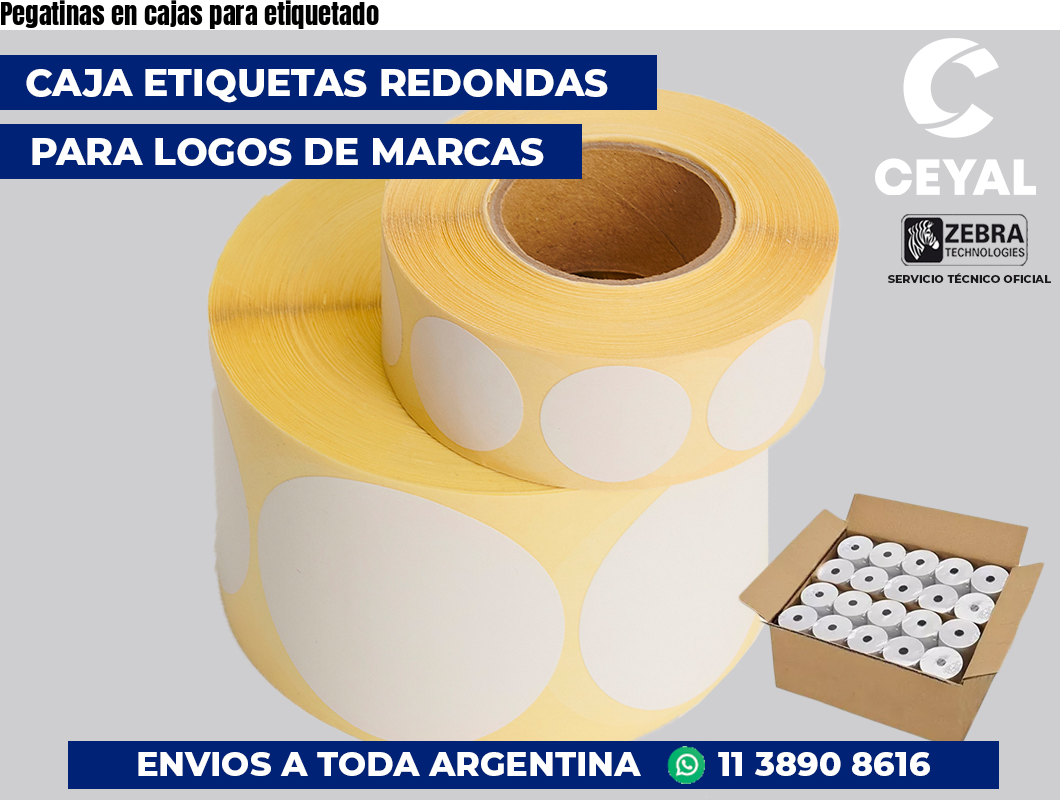 Pegatinas en cajas para etiquetado