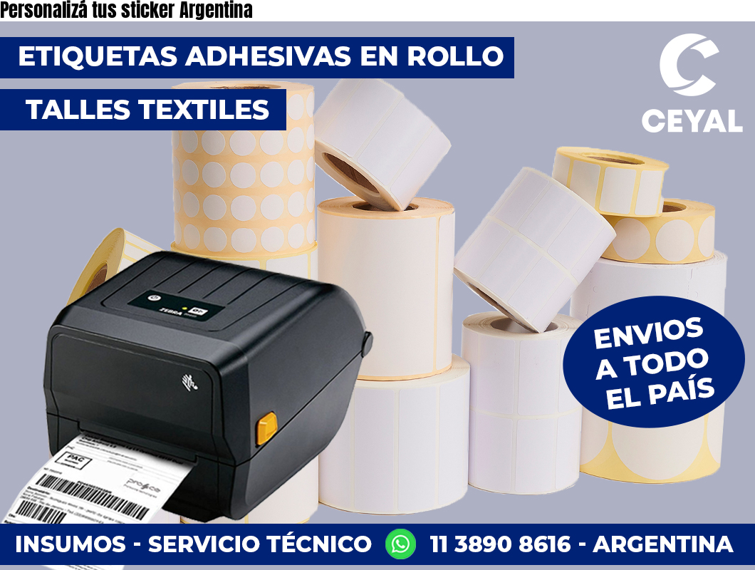 Personalizá tus sticker Argentina