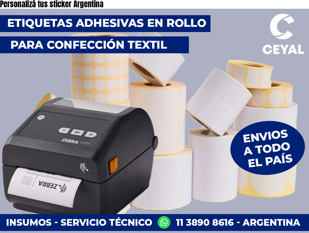 Personalizá tus sticker Argentina