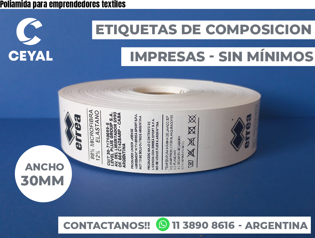 Poliamida para emprendedores textiles