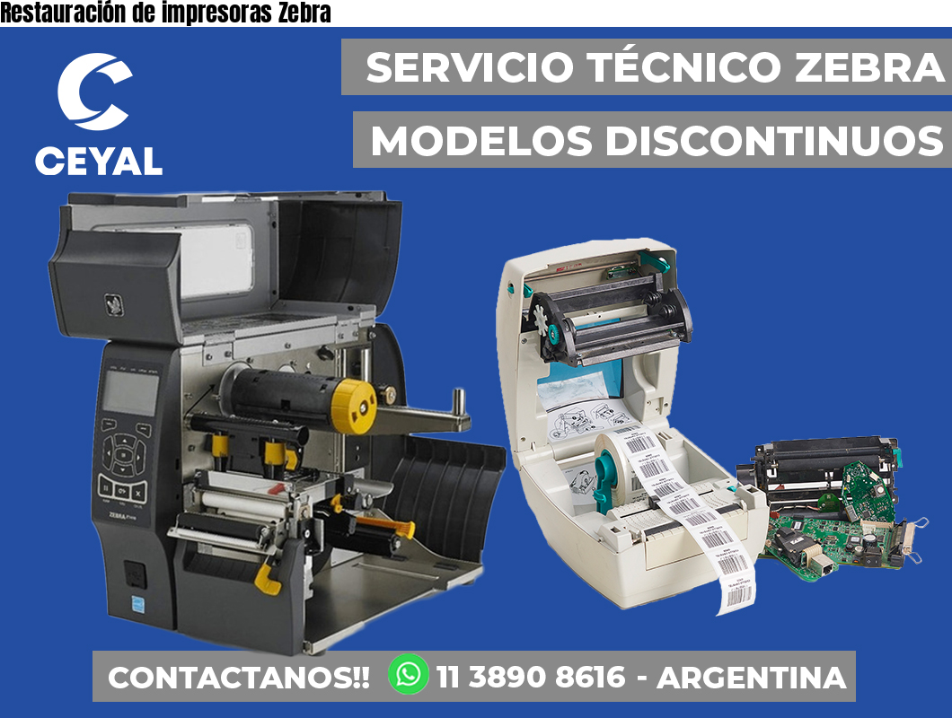 Restauración de impresoras Zebra