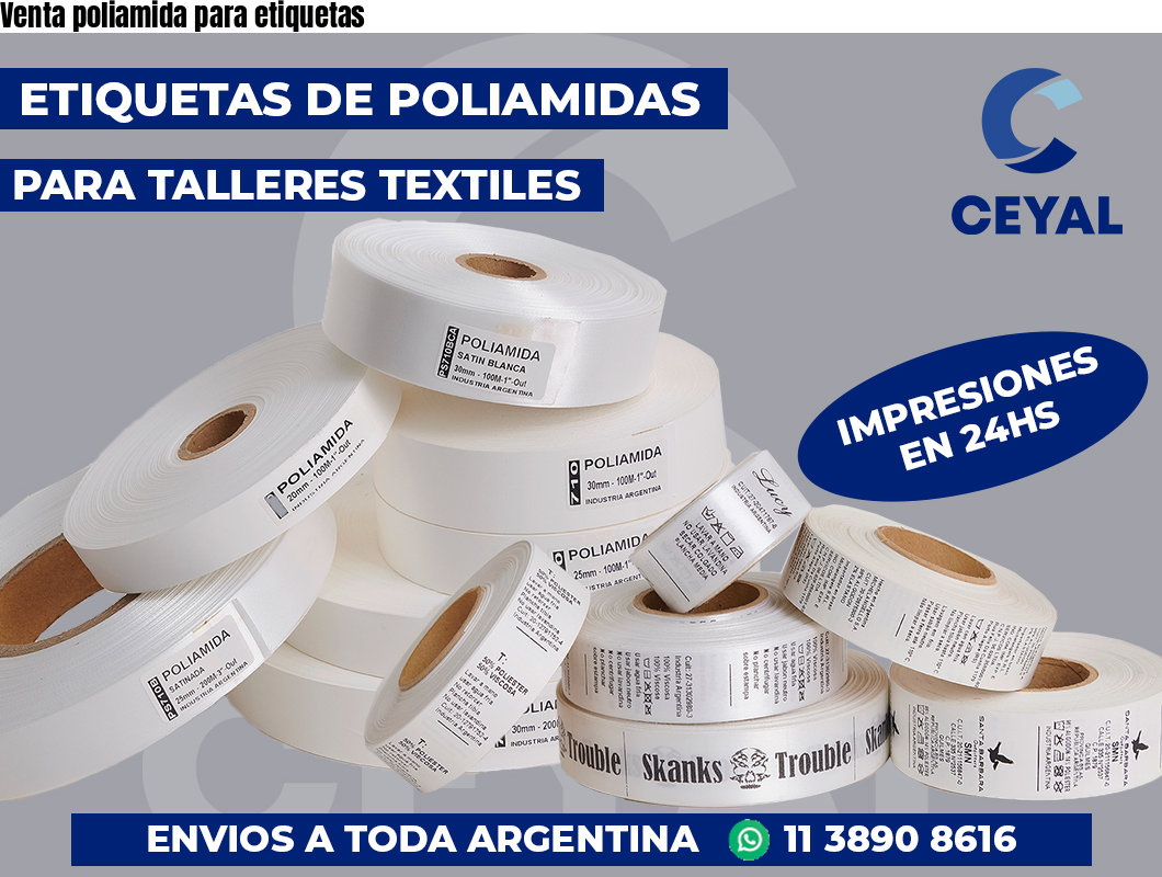 Venta poliamida para etiquetas