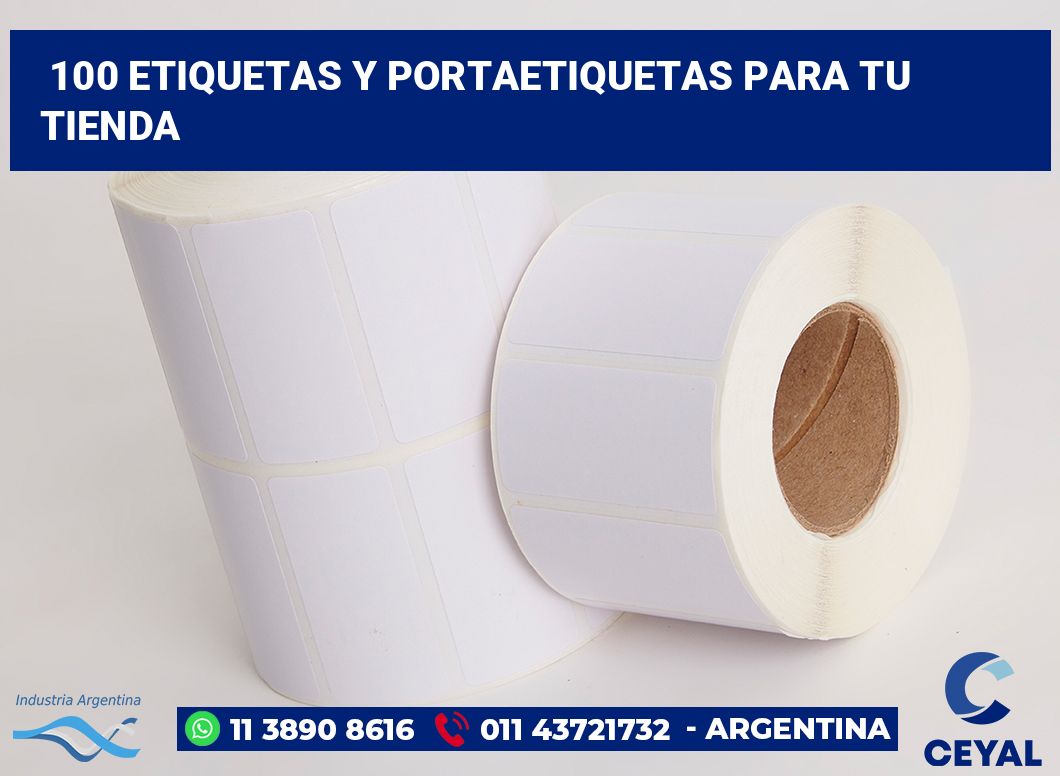 100 Etiquetas y portaetiquetas para tu tienda
