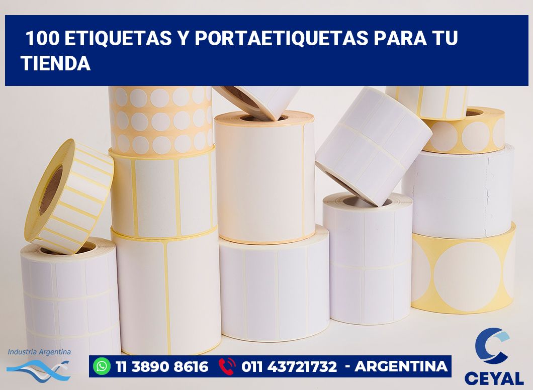 100 Etiquetas y portaetiquetas para tu tienda