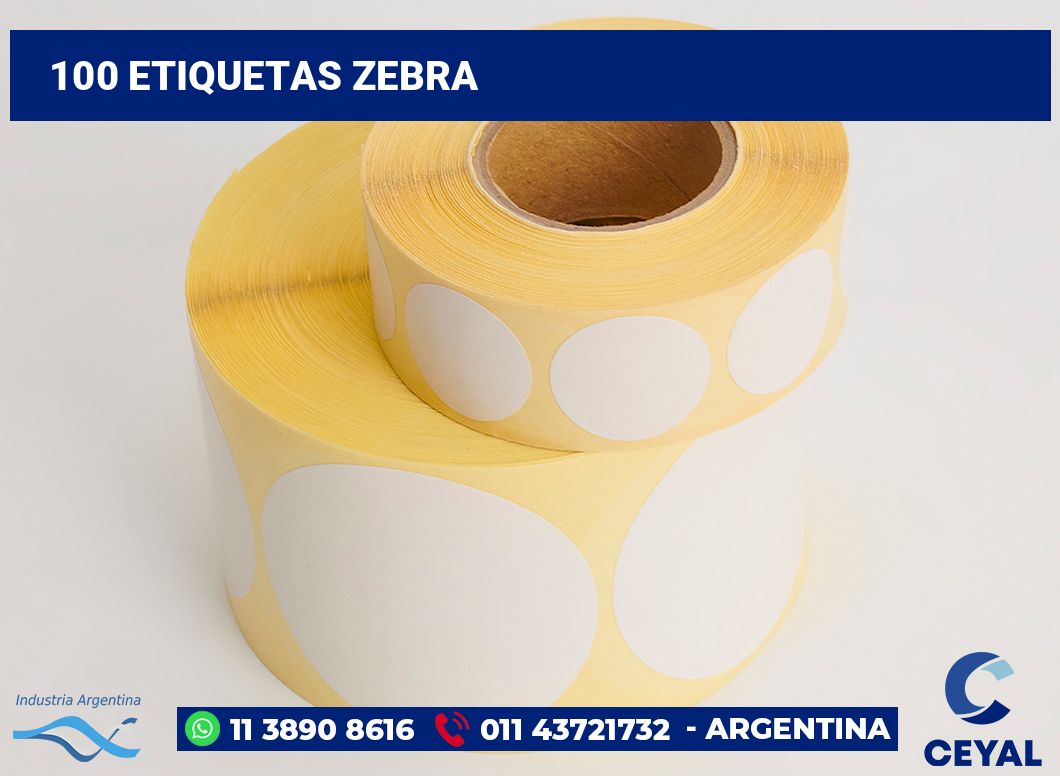 100 Etiquetas zebra