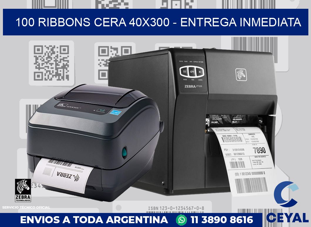 100 Ribbons cera 40x300 - Entrega inmediata