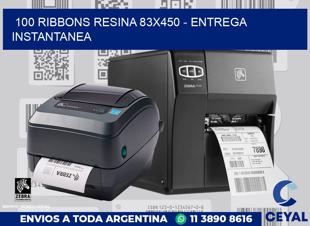 100 Ribbons resina 83x450 - entrega instantanea