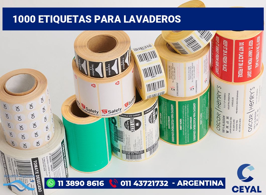 1000 Etiquetas para lavaderos