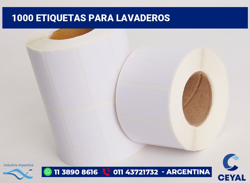 1000 Etiquetas para lavaderos