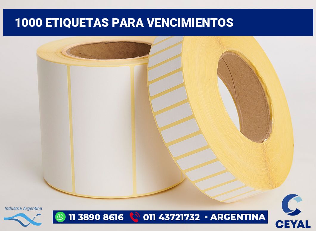 1000 Etiquetas para vencimientos