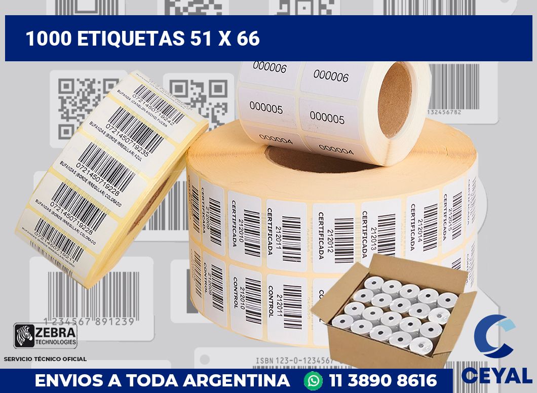 1000 etiquetas 51 x 66