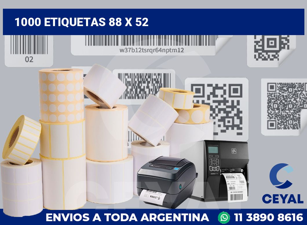 1000 etiquetas 88 x 52