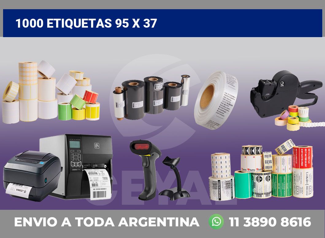 1000 etiquetas 95 x 37