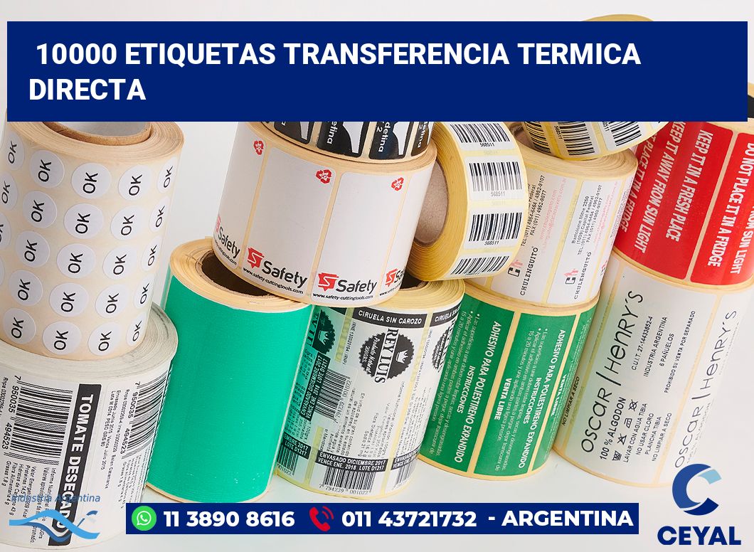 10000 Etiquetas transferencia termica directa