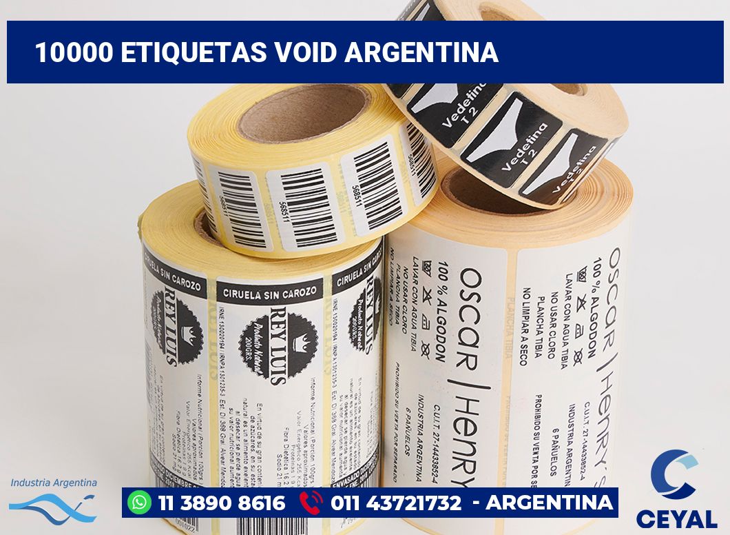 10000 Etiquetas void argentina