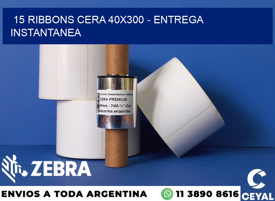 15 Ribbons cera 40x300 - entrega instantanea