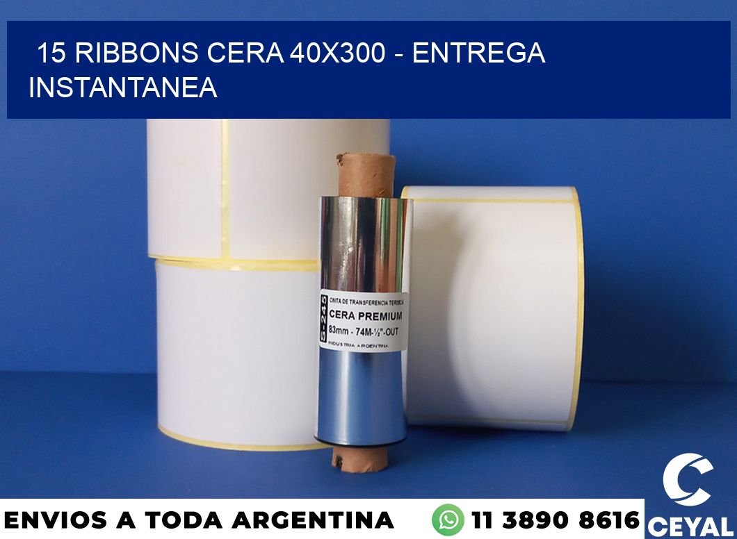 15 Ribbons cera 40×300 – entrega instantanea