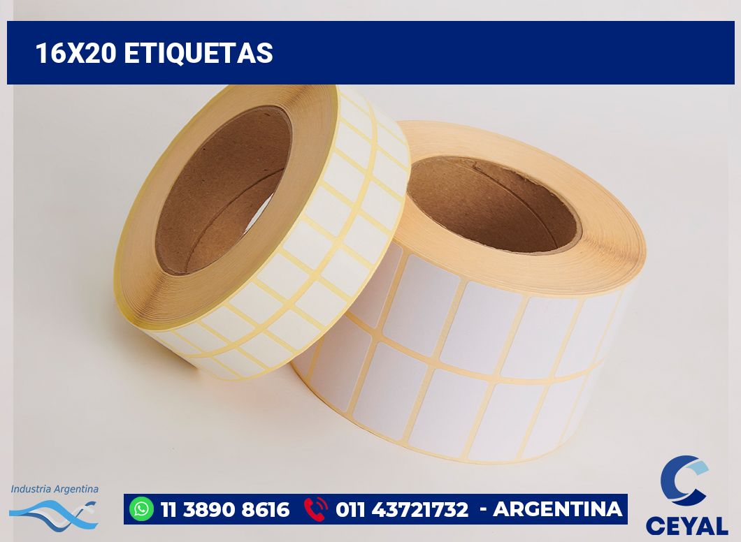 16x20 Etiquetas