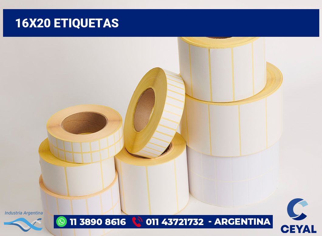 16x20 Etiquetas