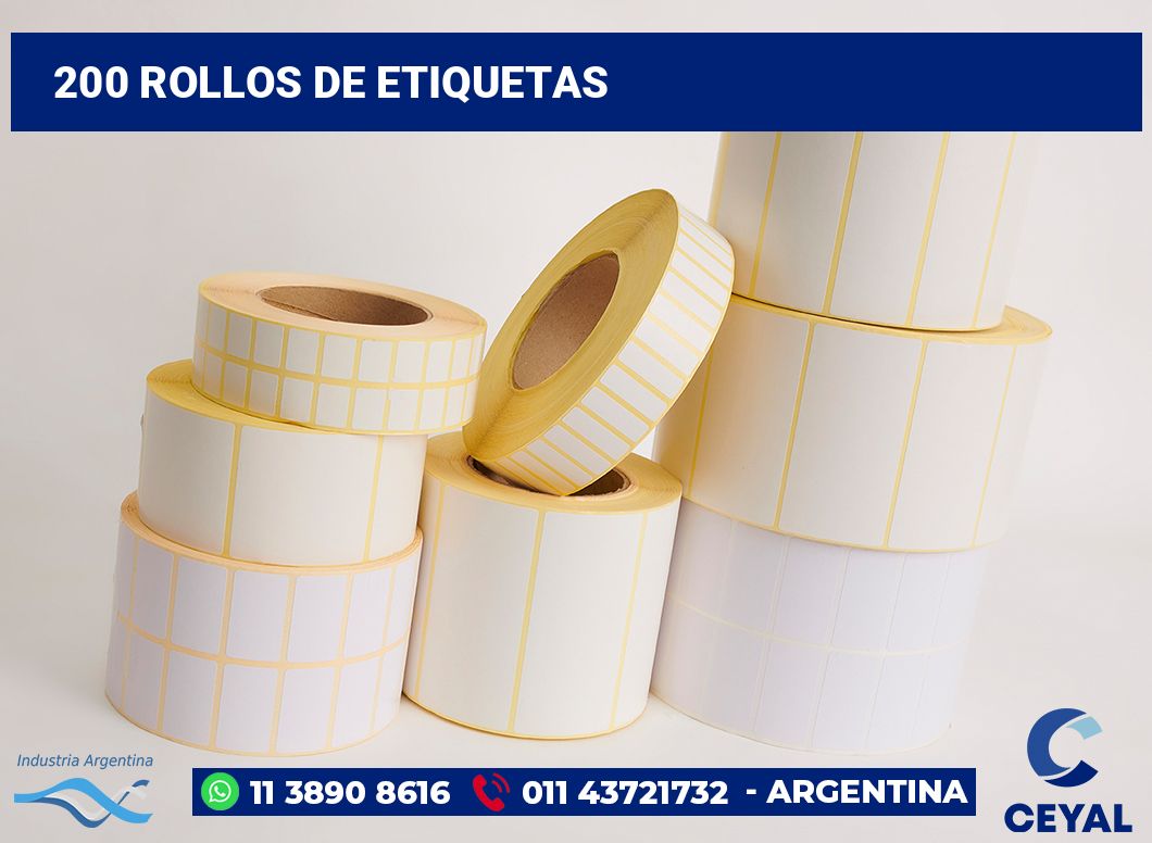 200 Rollos de etiquetas