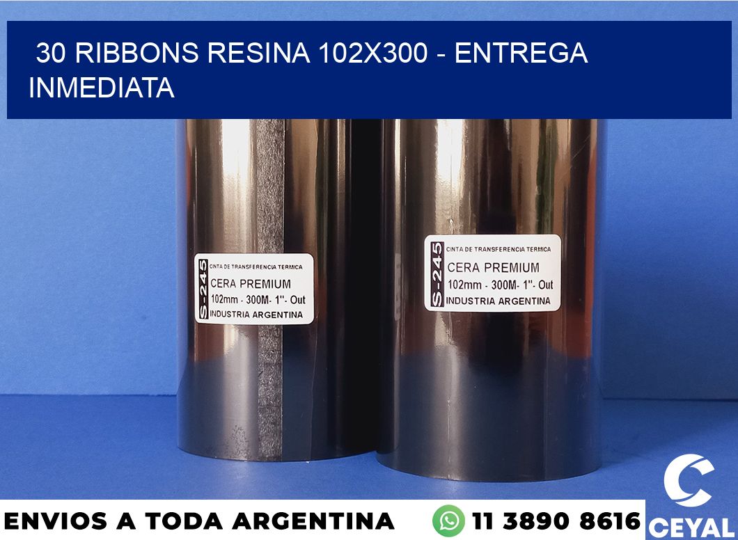 30 Ribbons resina 102×300 – Entrega inmediata