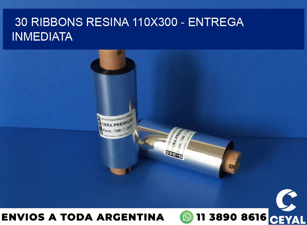 30 Ribbons resina 110×300 – Entrega inmediata