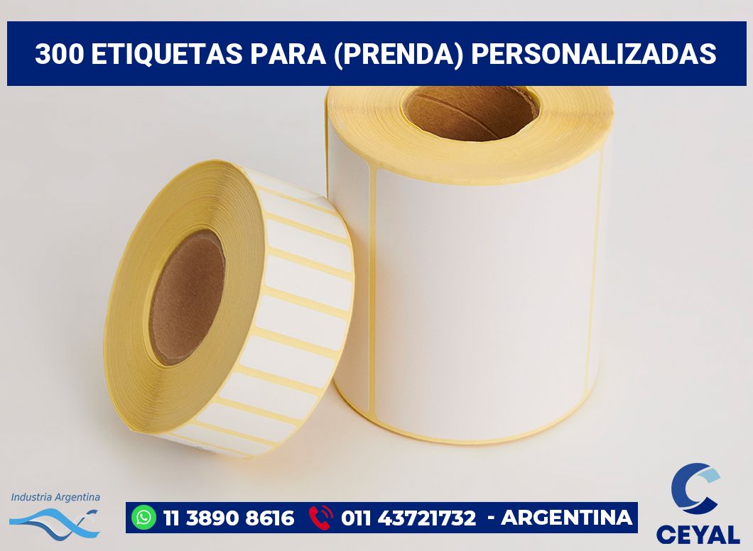 300 Etiquetas para (prenda) personalizadas
