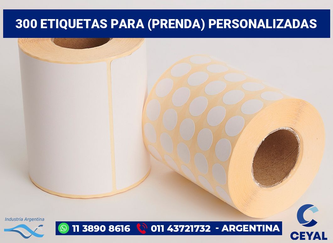 300 Etiquetas para (prenda) personalizadas